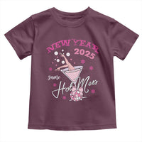 Funny New Year 2025 Same Hot Mess Toddler T Shirt New Year's Eve Party Coquette Champagne Glass
