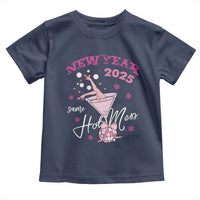Funny New Year 2025 Same Hot Mess Toddler T Shirt New Year's Eve Party Coquette Champagne Glass