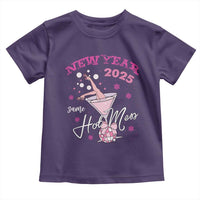 Funny New Year 2025 Same Hot Mess Toddler T Shirt New Year's Eve Party Coquette Champagne Glass