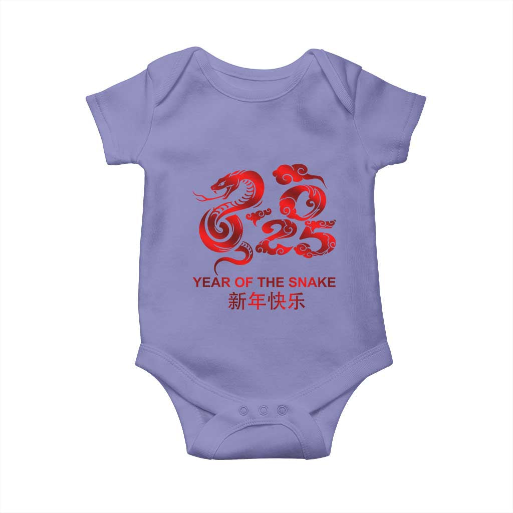 Year Of The Snake Lunar Chinese New Year 2025 Baby Onesie