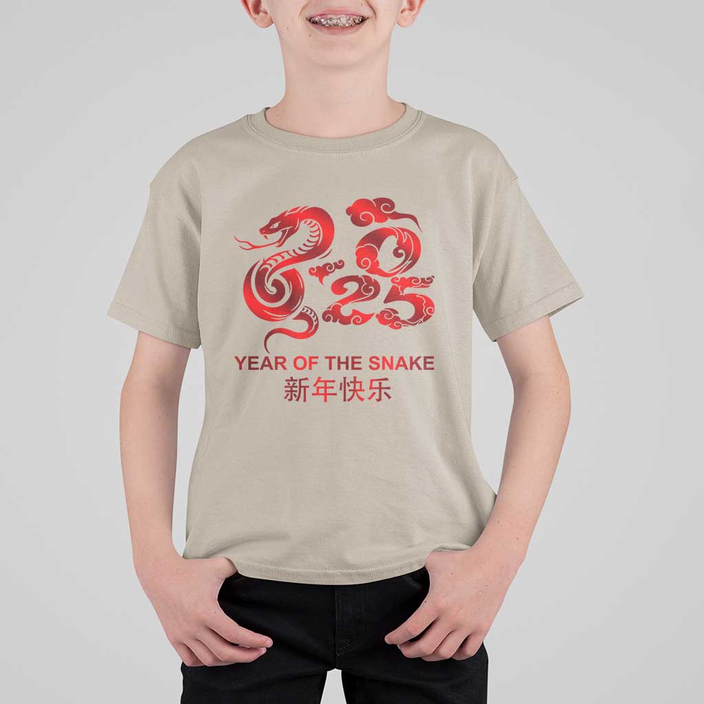 Year Of The Snake Lunar Chinese New Year 2025 T Shirt For Kid