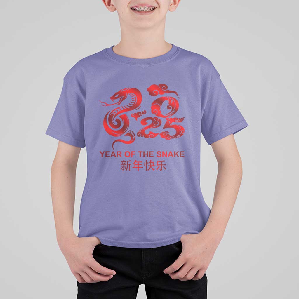Year Of The Snake Lunar Chinese New Year 2025 T Shirt For Kid