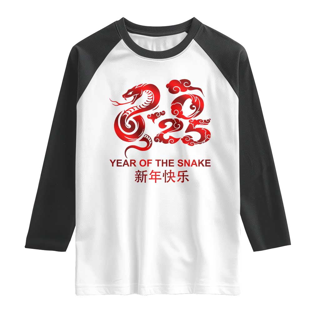 Year Of The Snake Lunar Chinese New Year 2025 Raglan Shirt