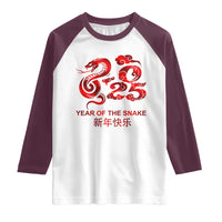 Year Of The Snake Lunar Chinese New Year 2025 Raglan Shirt