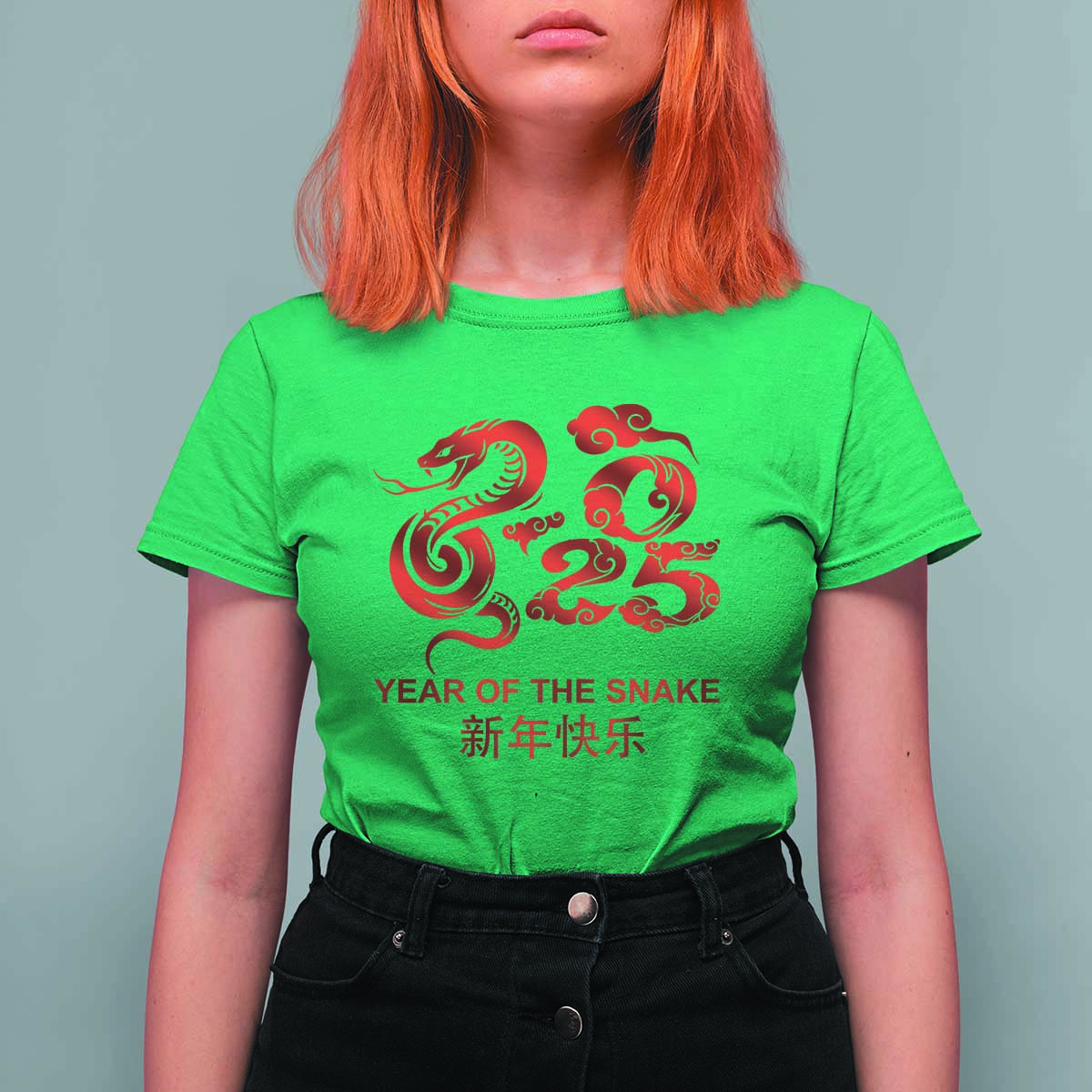 Year Of The Snake Lunar Chinese New Year 2025 T Shirt For Women