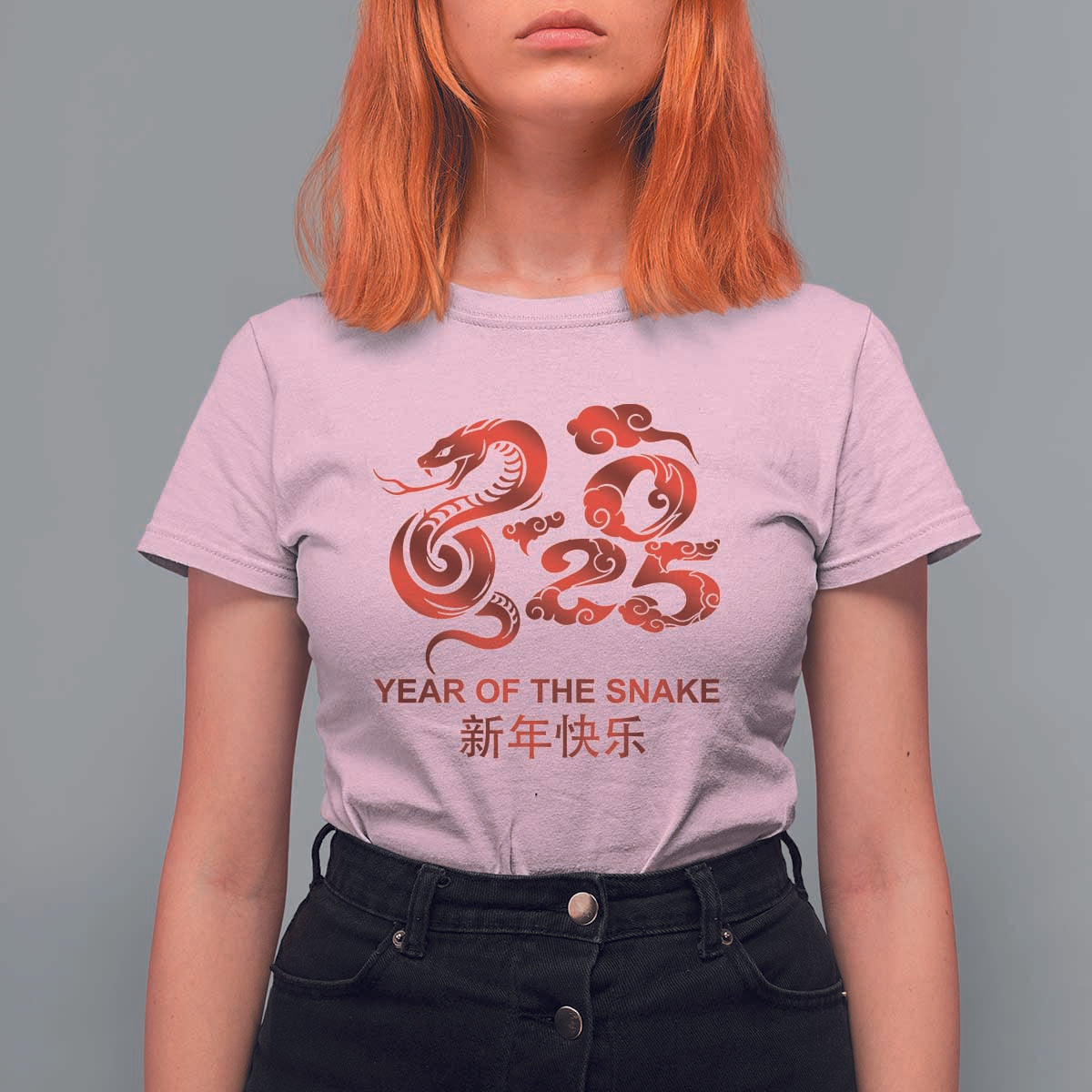 Year Of The Snake Lunar Chinese New Year 2025 T Shirt For Women