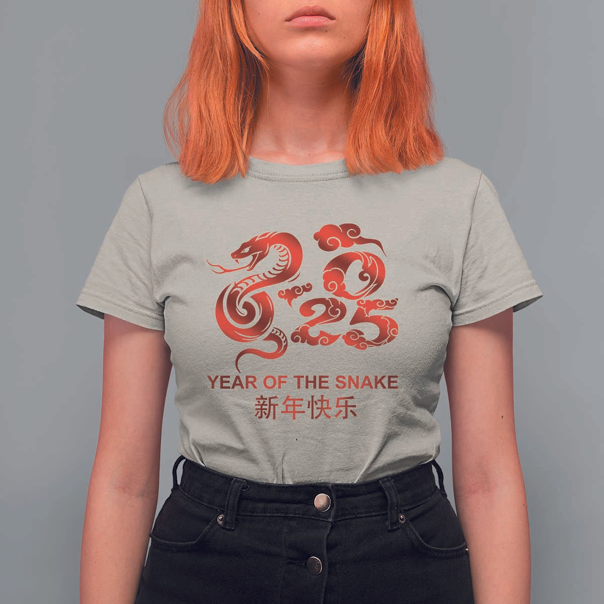 Year Of The Snake Lunar Chinese New Year 2025 T Shirt For Women