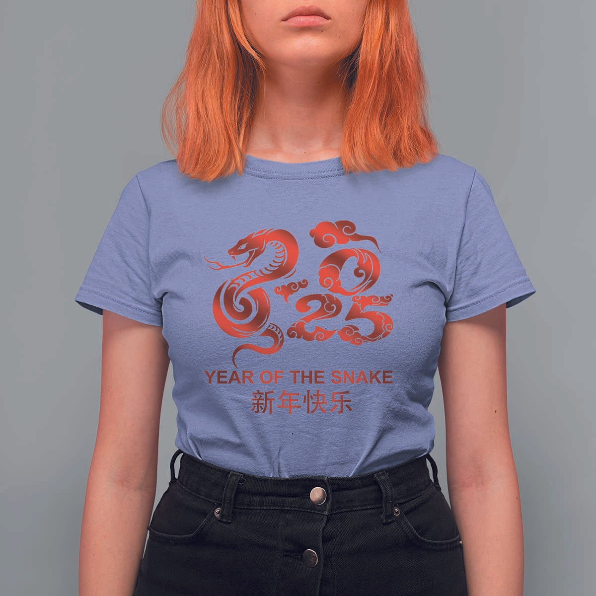 Year Of The Snake Lunar Chinese New Year 2025 T Shirt For Women