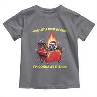 Funny Lil Fire Dumpster Racoon Toddler T Shirt This Little Light Of Mine I'm Gonna Let It Shine