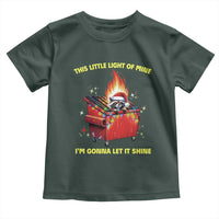 Funny Lil Fire Dumpster Racoon Toddler T Shirt This Little Light Of Mine I'm Gonna Let It Shine