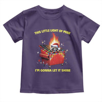 Funny Lil Fire Dumpster Racoon Toddler T Shirt This Little Light Of Mine I'm Gonna Let It Shine