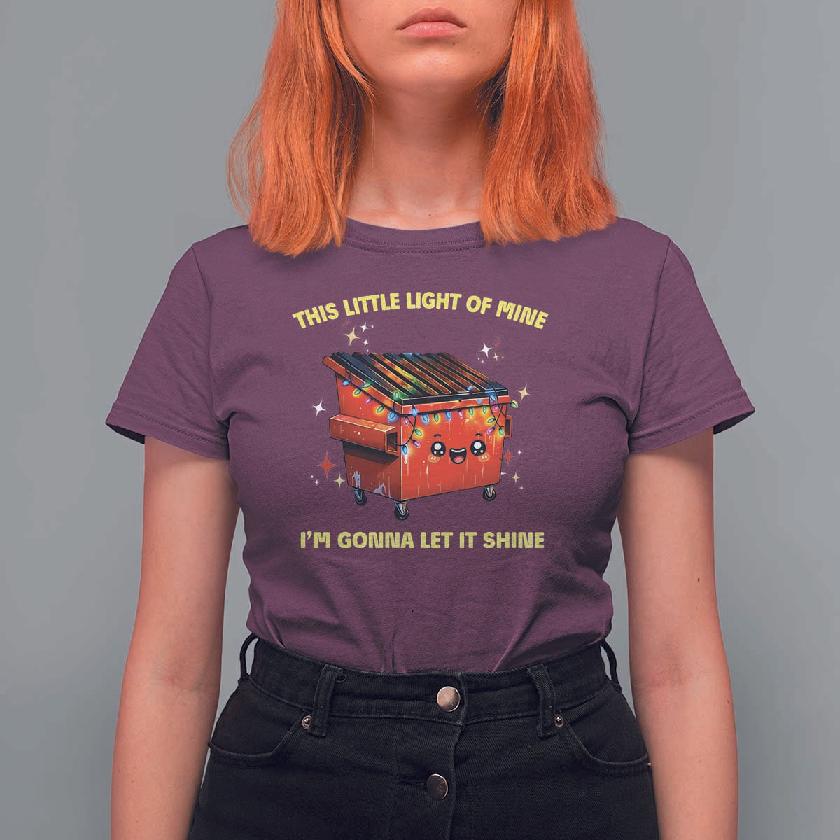 Funny Lil Fire Dumpster T Shirt For Women This Little Light Of Mine I'm Gonna Let It Shine - Wonder Print Shop