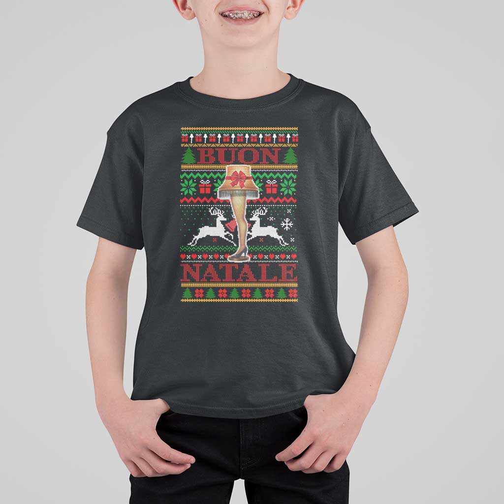 Funny Christmas Movie T Shirt For Kid Buon Natale Lamp Italian Christmas - Wonder Print Shop