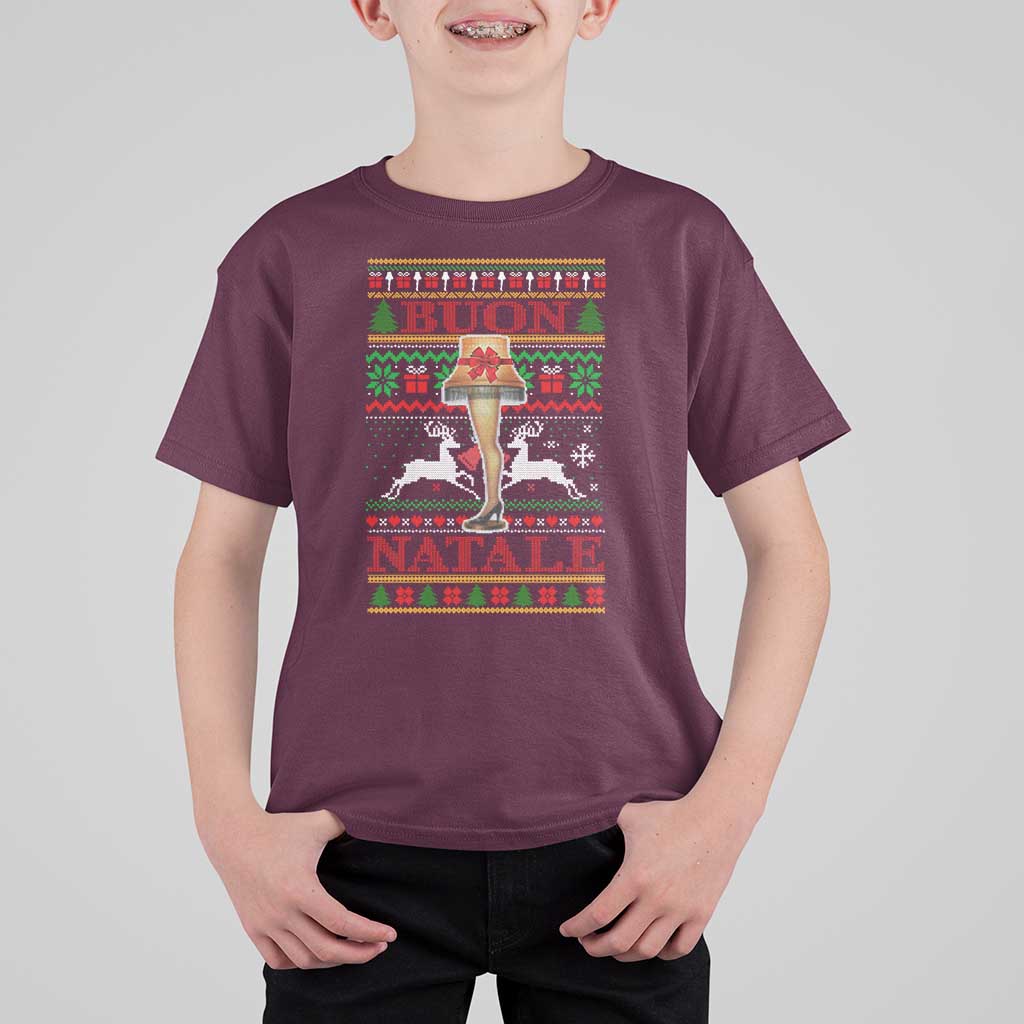 Funny Christmas Movie T Shirt For Kid Buon Natale Lamp Italian Christmas - Wonder Print Shop