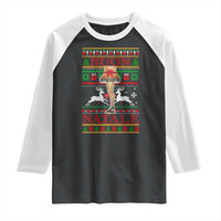 Funny Christmas Movie Raglan Shirt Buon Natale Lamp Italian Christmas - Wonder Print Shop