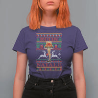 Funny Christmas Movie T Shirt For Women Buon Natale Lamp Italian Christmas - Wonder Print Shop