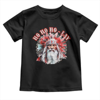 Funny Christmas Native American Toddler T Shirt Ho Ho Lay War Bonnet Santa Indian Tribes