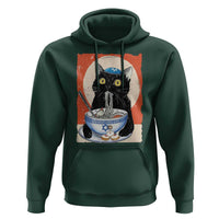 Funny Hanukkah Black Cat Chinese Noodle Hoodie