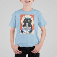 Funny Hanukkah Black Cat Chinese Noodle T Shirt For Kid - Wonder Print Shop
