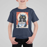 Funny Hanukkah Black Cat Chinese Noodle T Shirt For Kid - Wonder Print Shop