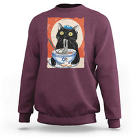 Funny Hanukkah Black Cat Chinese Noodle Sweatshirt - Wonder Print Shop