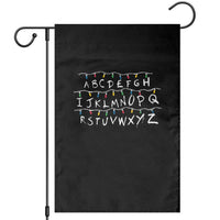 Funny Stranger Christmas Garden Flag Alphabet Xmas Lights Movie - Wonder Print Shop