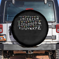 Funny Stranger Christmas Spare Tire Cover Alphabet Xmas Lights Movie - Wonder Print Shop