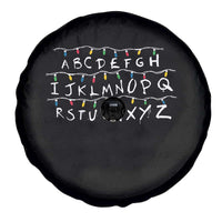 Funny Stranger Christmas Spare Tire Cover Alphabet Xmas Lights Movie - Wonder Print Shop