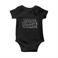 Funny Stranger Christmas Baby Onesie Alphabet Xmas Lights Movie - Wonder Print Shop