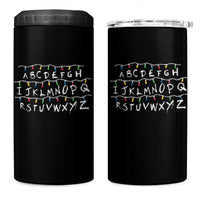 Funny Stranger Christmas 4 in 1 Can Cooler Tumbler Alphabet Xmas Lights Movie - Wonder Print Shop