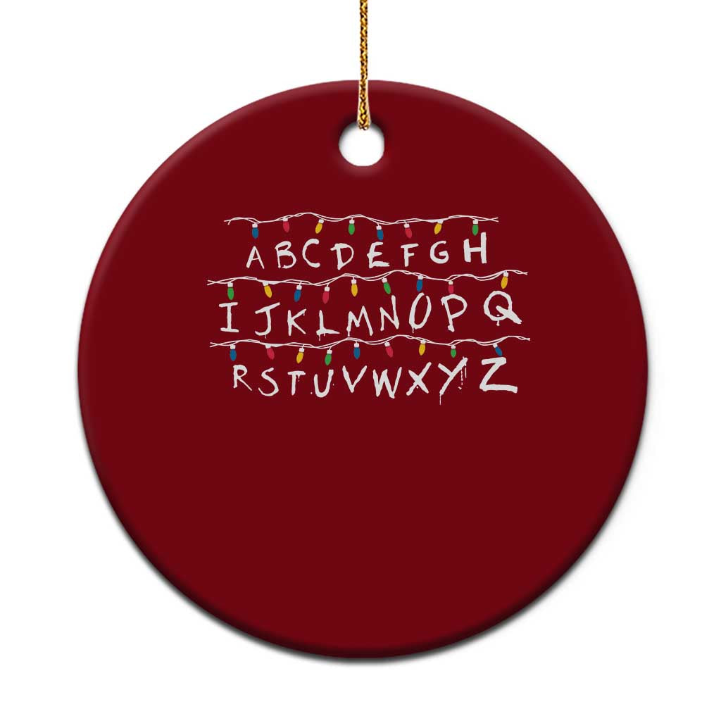 Funny Stranger Christmas Ceramic Ornament Alphabet Xmas Lights Movie - Wonder Print Shop