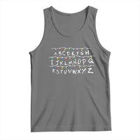 Funny Stranger Christmas Tank Top Alphabet Xmas Lights Movie - Wonder Print Shop