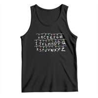 Funny Stranger Christmas Tank Top Alphabet Xmas Lights Movie - Wonder Print Shop