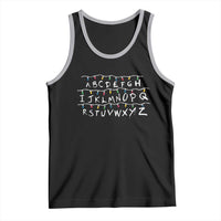 Funny Stranger Christmas Tank Top Alphabet Xmas Lights Movie - Wonder Print Shop