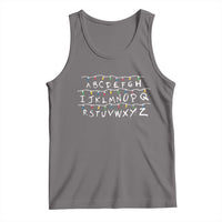 Funny Stranger Christmas Tank Top Alphabet Xmas Lights Movie - Wonder Print Shop