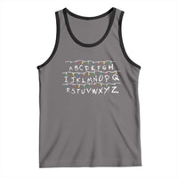 Funny Stranger Christmas Tank Top Alphabet Xmas Lights Movie - Wonder Print Shop
