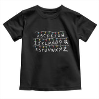 Funny Stranger Christmas Toddler T Shirt Alphabet Xmas Lights Movie - Wonder Print Shop