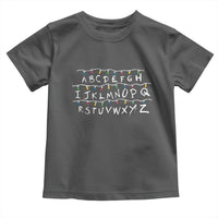 Funny Stranger Christmas Toddler T Shirt Alphabet Xmas Lights Movie - Wonder Print Shop