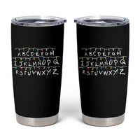 Funny Stranger Christmas Tumbler Cup Alphabet Xmas Lights Movie - Wonder Print Shop