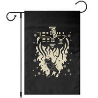 Funny Stranger Christmas Garden Flag Heavy Metal Santa Upside Down - Wonder Print Shop