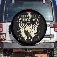 Funny Stranger Christmas Spare Tire Cover Heavy Metal Santa Upside Down - Wonder Print Shop
