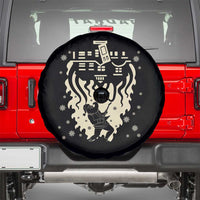 Funny Stranger Christmas Spare Tire Cover Heavy Metal Santa Upside Down - Wonder Print Shop