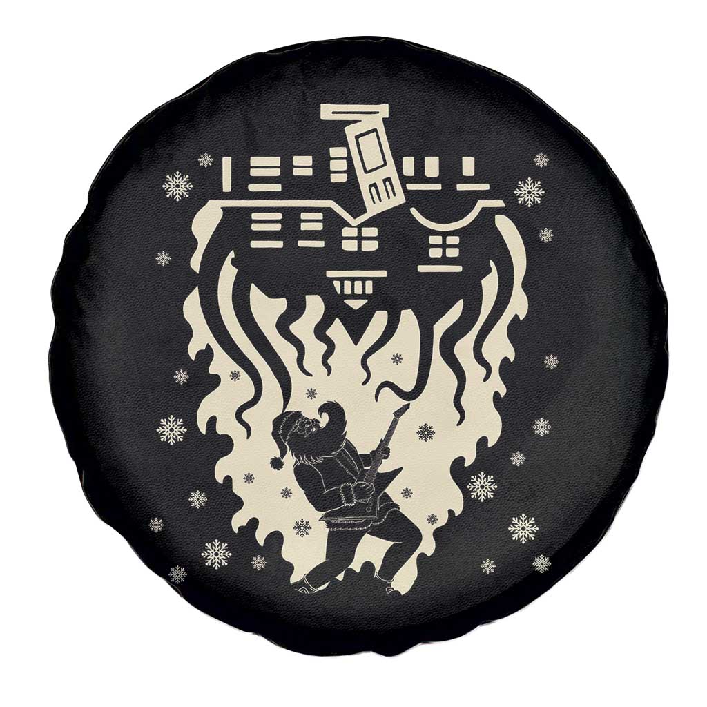 Funny Stranger Christmas Spare Tire Cover Heavy Metal Santa Upside Down - Wonder Print Shop