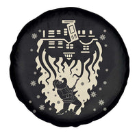 Funny Stranger Christmas Spare Tire Cover Heavy Metal Santa Upside Down - Wonder Print Shop
