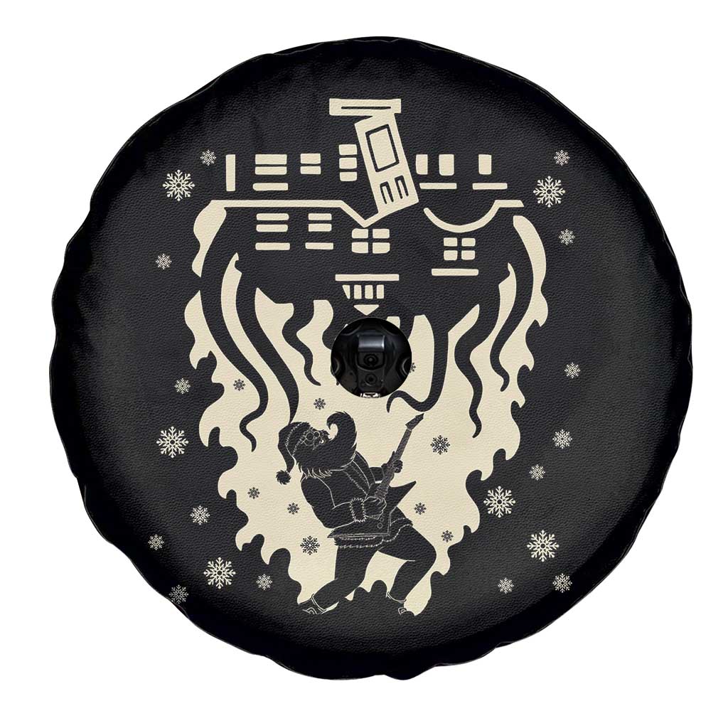 Funny Stranger Christmas Spare Tire Cover Heavy Metal Santa Upside Down - Wonder Print Shop