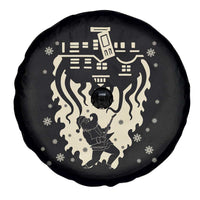 Funny Stranger Christmas Spare Tire Cover Heavy Metal Santa Upside Down - Wonder Print Shop