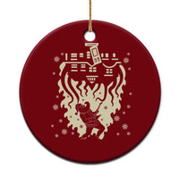 Funny Stranger Christmas Ceramic Ornament Heavy Metal Santa Upside Down - Wonder Print Shop