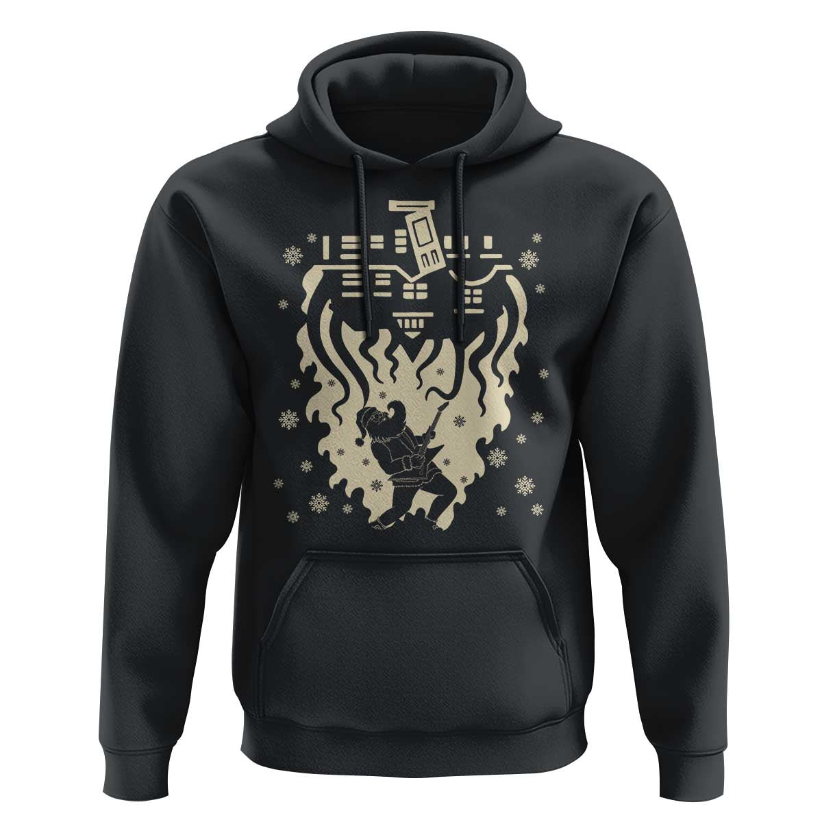Funny Stranger Christmas Hoodie Heavy Metal Santa Upside Down - Wonder Print Shop