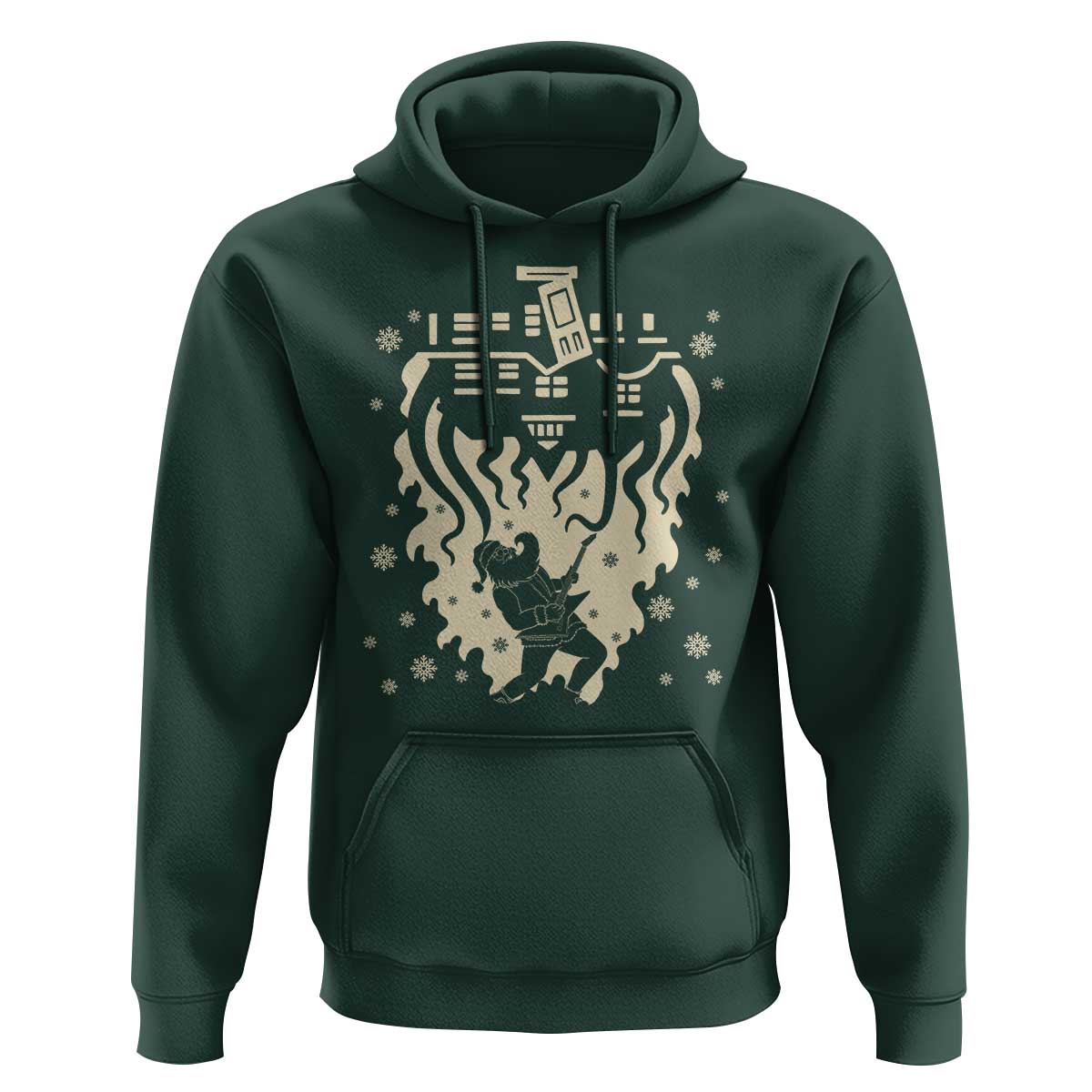 Funny Stranger Christmas Hoodie Heavy Metal Santa Upside Down - Wonder Print Shop