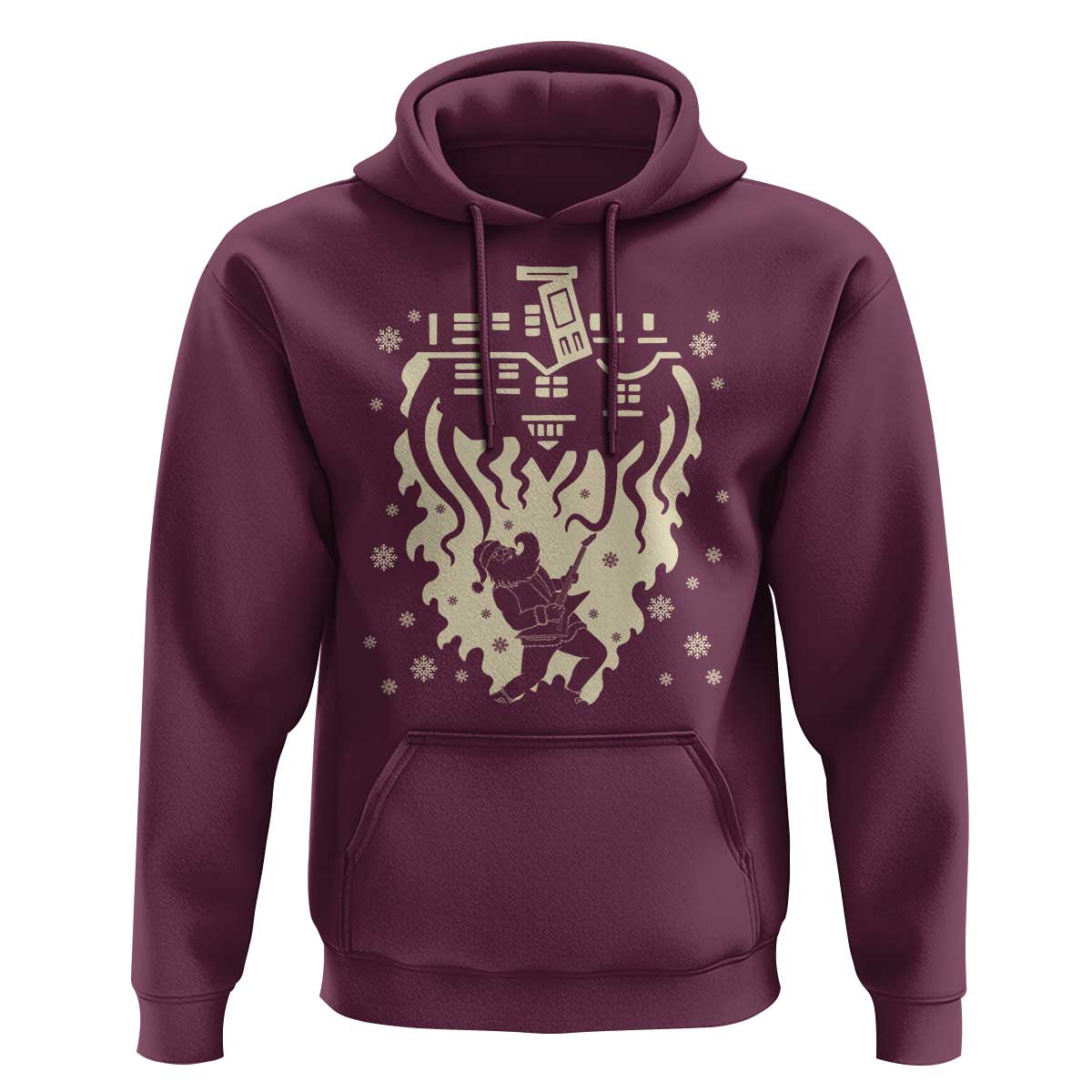 Funny Stranger Christmas Hoodie Heavy Metal Santa Upside Down - Wonder Print Shop
